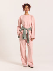 Dusty Pink Loose Fit Cropped T-Shirt